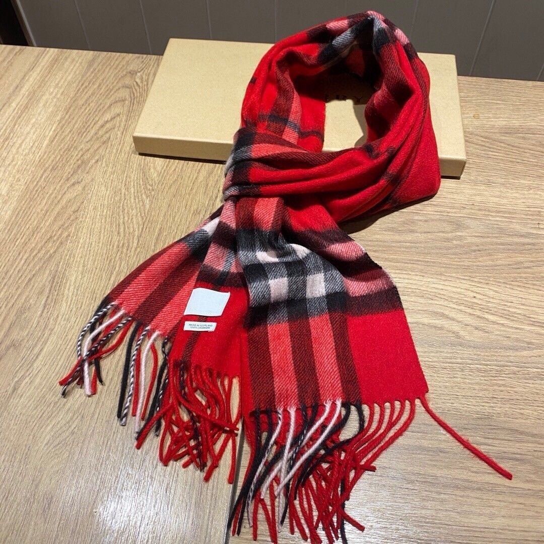 2026 Classic Plaid Women Man Designer Scarf 100% Cashmere Scarves For Winter Warm Womens and mens Long Wraps Size 180x30cm - 7 of 7