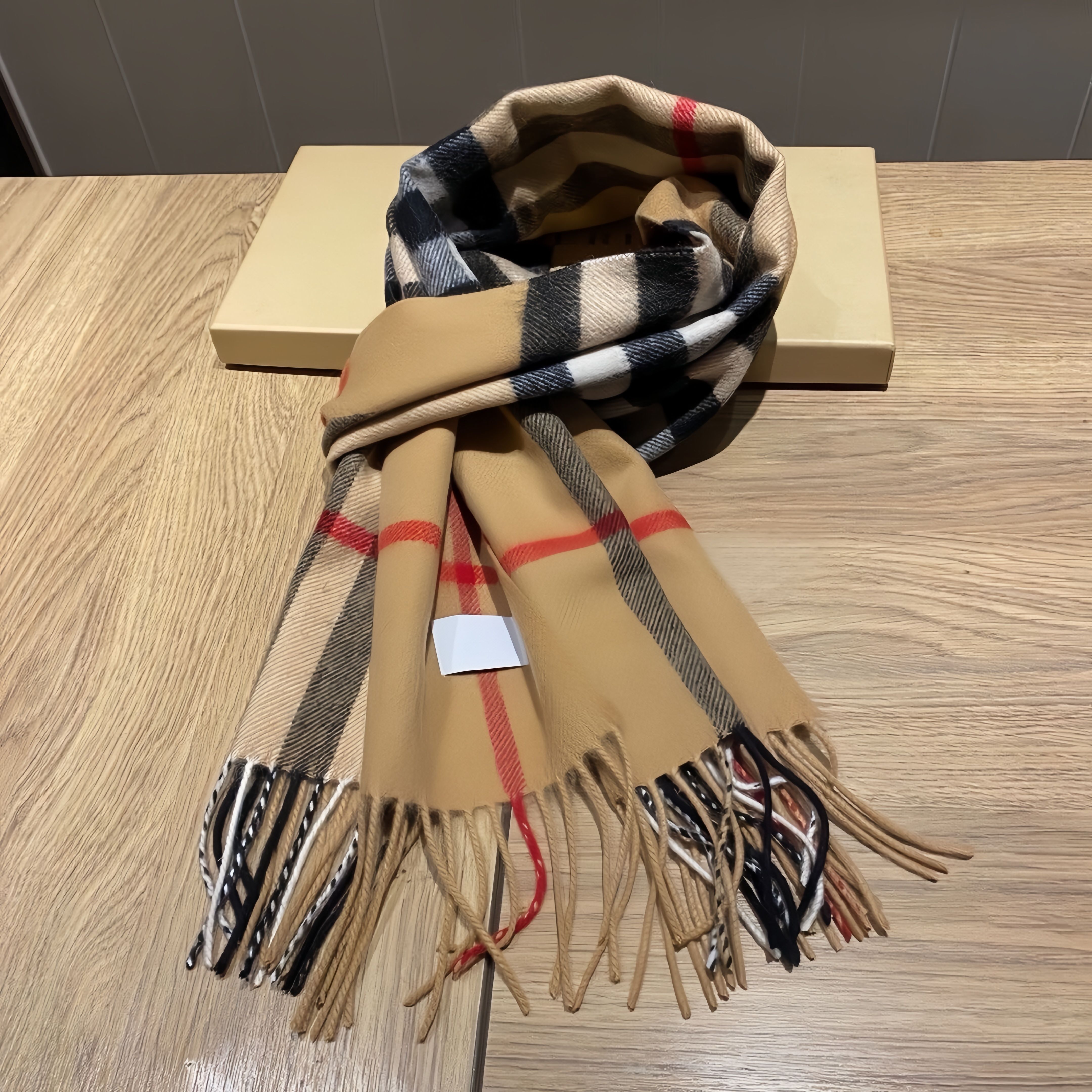 2026 Classic Plaid Women Man Designer Scarf 100% Cashmere Scarves For Winter Warm Womens and mens Long Wraps Size 180x30cm - 1 of 7