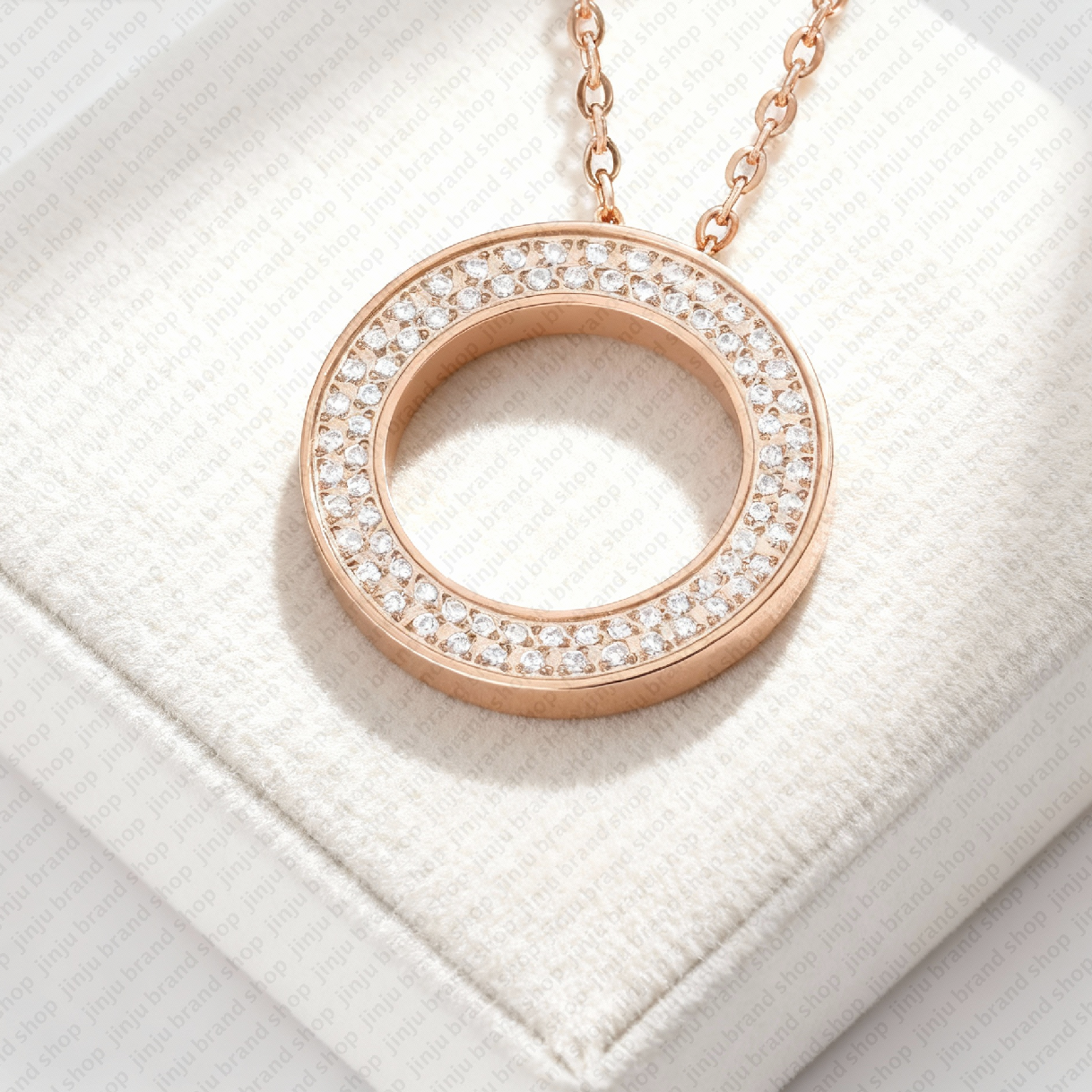 love necklace luxury jewelry designer necklace for woman circle pendant necklace with diamond 45cm screw necklace cross stone stainless steel necklace womens gift - 9 of 9