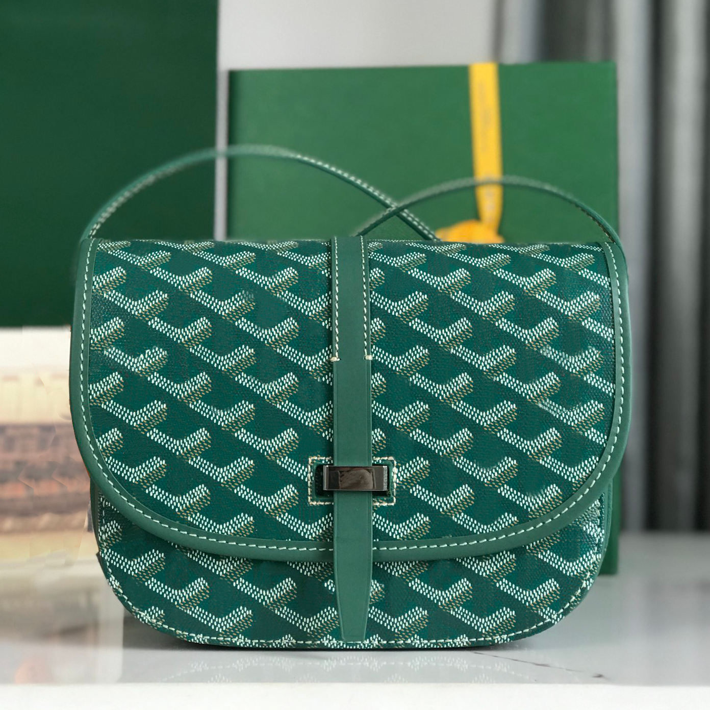 Camera bag green classic shoulder bag multi-color designer bag subtitle design high-quality leather strap crossbody bag flip cover handbag buckle small square bag 05 - 2 of 8