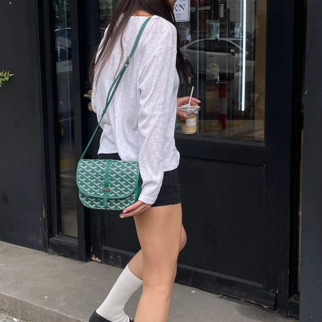 Camera bag green classic shoulder bag multi-color designer bag subtitle design high-quality leather strap crossbody bag flip cover handbag buckle small square bag 05 - 8 of 8