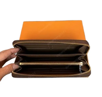 Long diamer brown wallet+Box