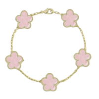 gold pink bracelet
