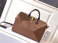 Brown checked 35cm detachable strap