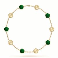 18# engraved gold green