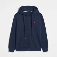 3#blue zip up with red logo