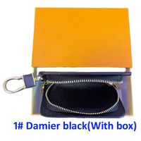 1# Damier Black Keychains bag+Box