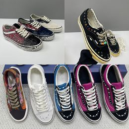 Pink Blue Eu45 New Luxury Canvas Walking Shoes Sneakers For Men Women Pearl Trainers Vintage Sports Casual Shoes Lace-Up Shoe 1083 - myaceshop