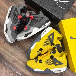 Designer 4s Basketball 4 Shoes For Men Women Black Cat Military Sail Thunder White Oreo Cool Grey Varsity Red Bred Sneakers Blue University Size 36-47
