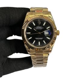 Rolex Gold Datejust Oyster 126334 41mm Upgraded Jubilee Strap Automatic Stainless Steel Watch Bezel Men's Watch Sapphire Glass Case New Black Case - myaceshop