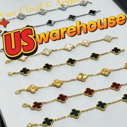bracelet designer womens jewelry multicolor necklace women stainless steel four leaf clover jewelry handmade jewelry necklace flower