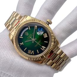 U1 Rolex Day Date 40MM Yellow Gold Case Automatic Stainless Steel Watch Bezel Men's Watch Sapphire Glass Case New - myaceshop