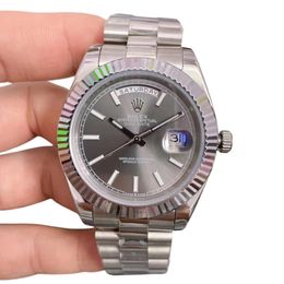 U1 Rolex Day Date 40MM Silver Case Automatic Stainless Steel Watch Bezel Men's Watch Sapphire Glass Case New - myaceshop