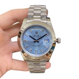 U1 Rolex Day Date 40MM Diamond Dial Automatic Stainless Steel Watch Bezel Men's Watch Sapphire Glass Case New - myaceshop