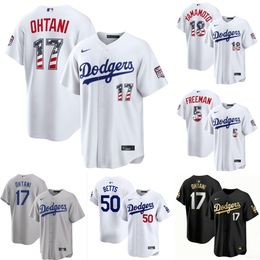 Men's Los Angeles Dodgers Shohei Ohtani White USA 250 Fourth of July Home Stadium Jersey