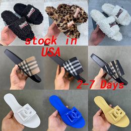 Designer Slides Fashion Shoes Sandals Wool integrated Women Men slippers Slides Size 35-48 - myaceshop