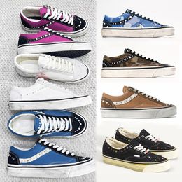 Luxury Pearlized Canvas Shoes New Sneakers For Men Women Pearl Trainers Vintage Sports Casual Shoes Lace Up Walking Shoe 1083 - myaceshop