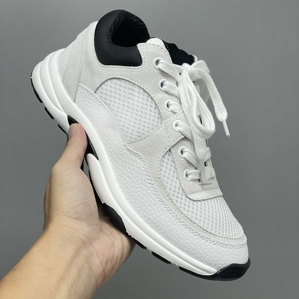 Designer Men Women Luxury Quilted Couple Sneakers Premium Leather Suede Casual Shoes Non-slip Sole Outdoor Sport Walking Trainers White Daily Shoes Top Quality 594 - Bags, Shoes & Accs - myaceshop