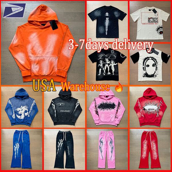 Designer t shirt men hoodie graphic tee for men womens hippie short sets Y2K vintage hoodies and pants streetwear washed classic men's clothing us size S-XL - Apparel - myaceshop