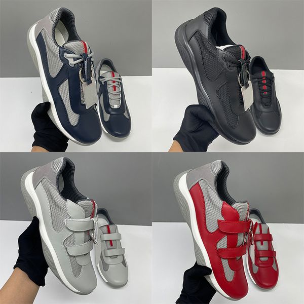 Top Quality EU36-49 Americas Cups Sneakers Designer Men Women Patent Leather Mesh Lace Up Sport Casual Trainers Breathable Comfort Casual Shoes 53 527 447 - Shoes & Accessories - myaceshop