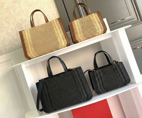 Designer Straw Tote Shoulder Bag for Woman casual Lady bags Commuter Versatile Fashion Relaxed Vintage Knitting Shopping Bags Underarm bag Wallet womens Purse PRPU - Bags, Luggage & Accessories - myaceshop