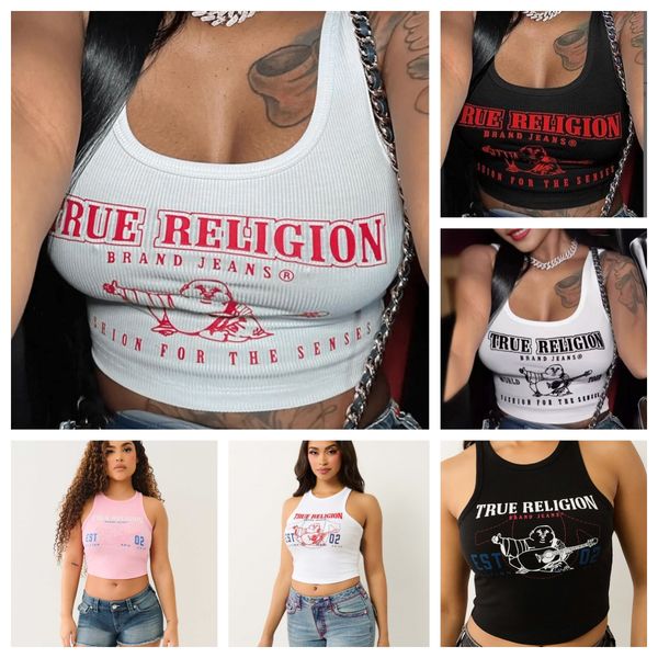 Designer Women's Tanks European American Street Fashion Letter Printed Pit Vest Summer Women Casual Y2k Cropped Tank Tops Tees