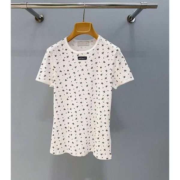 Womens T Shirts Designer Lady Tshirts Shorts Tees Summer Breathable Tops Patterns Flowers Shirt With Budge Letters Design Short Sleeves Size S-2XL