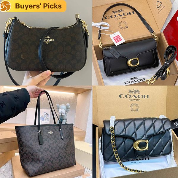 1:1 Correct Emblem teri shoulder bag Designer Handbag New Styles Metal Chain Underarm Bag Tabby Luxury Handbag High-Quality Classic Women's Leather Crossbody Bag - Bags, Luggage & Accessories - myaceshop