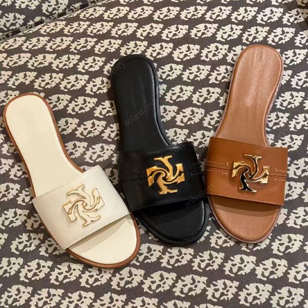 designer slides Eleanor sandals Women's Designer Sandals Shoes Sliders Fashion Outdoor Beach Sandale Womens Shoe Flat Loafer Summer Mule Size 35-42 - Shoes & Accessories - myaceshop