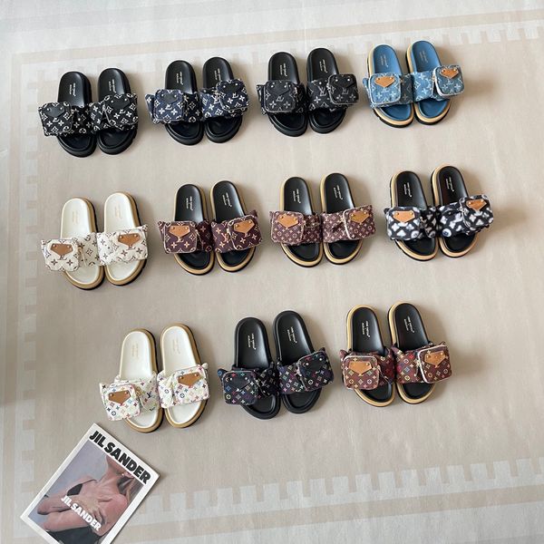 LV X Takashi Murakami Pool Pillow Comfort Mini Bag Decor Strap Platform Slide Sandals For Women Non Slip Thick Sole Casual Beach Vacation Slippers Multiple colors - Shoes & Accessories - myaceshop