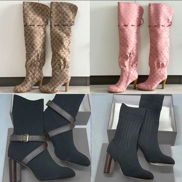 over the knee boots designer boots silhouette ankle boot heels shoes winter woman Fabric socks boots wedding party shoe big size eu43 684 50 - Shoes & Accessories - myaceshop