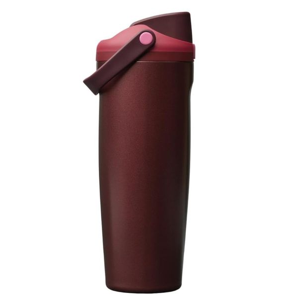 40oz Insulated Stainless Steel Water Bottle with Two Way Spout Built In Straw and Bucket Handle BPA Free 30oz Leak Proof Double Wall Vacuum for Travel School Sports