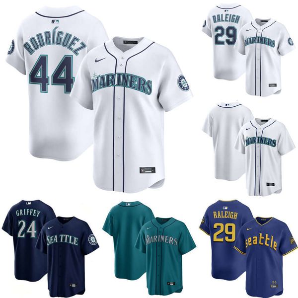 Men's Julio Rodriguez #44 Seattle Mariners White Home Limited Player Jersey