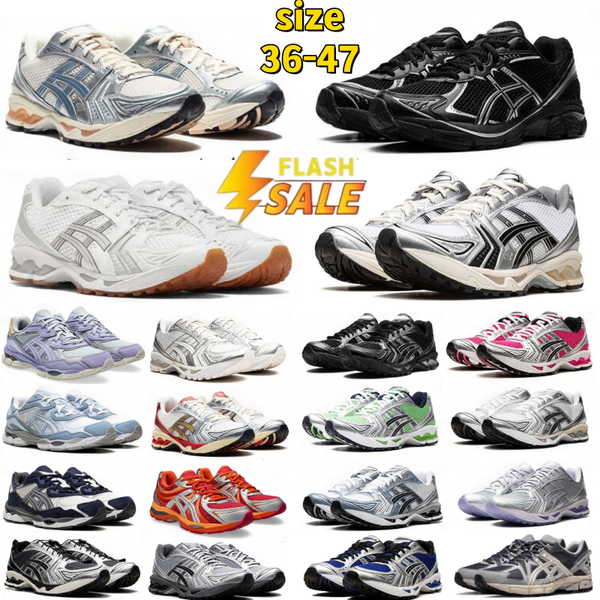 with box designer shoes asices gels nyc1130 k14 running shoes Japan kayano14es Metallic Silver Gold Chrome Toe Pink Foam Blue Tint mens womens outdoor sneakers 36-47 - Shoes & Accessories - myaceshop