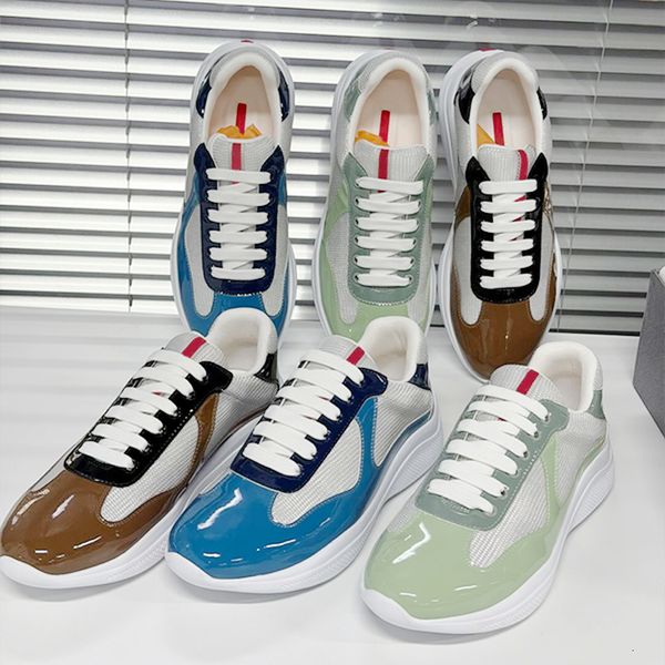 New Men Women Americas Cup Sneakers Designer Mesh Sport Shoe Retro Multicolor Lace-up Casual Shoes Outdoor Runner Trainers Daily Footwear 53 - Shoes & Accessories - myaceshop