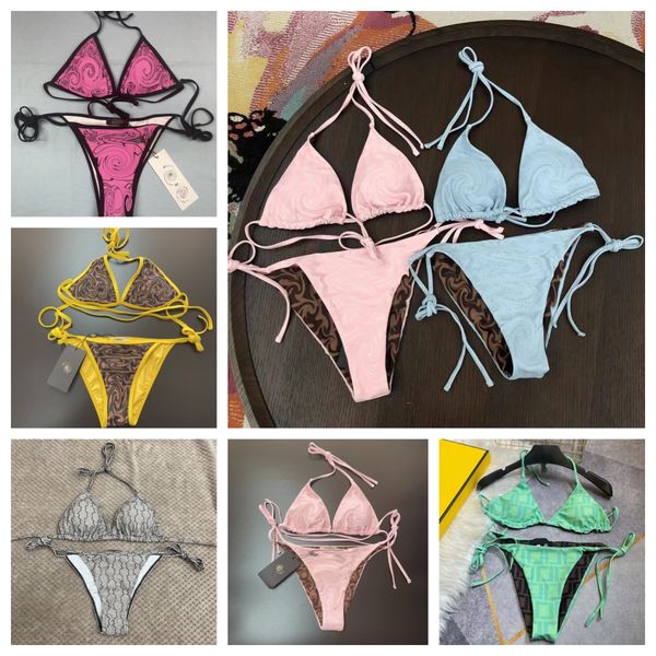 Designer Womens Bikini Swimwear Luxury Design Summer Vacation Sexy One Piece Swim suit Womens Beach Slim Bikini Two Pieces Set