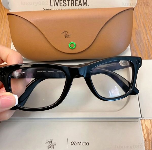 META Glasses RB With Camera Sunglasses Bluetooth Call Anti Shake HD Camera with Video Recording Dual Mic Reduction AI Smart Sunglasses with Charging Case - Fashion Accessories - myaceshop