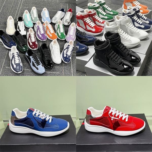 2026 Top Quality Sneakers Luxury Plus Size EU49 Americas Cup Sneakers Men Women Patent Leather Mesh Lace Up Casual Outdoor Sport Trainers 53 - Fashion Collection - myaceshop