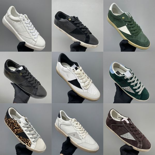 Men Women Designer Dirty Super Star Leather Sneakers Leopard Print Suede Leather Inner Height Increase Low Top Casual Training Sport Shoes Trainers Top Quality 1026 - Fashion Collection - myaceshop