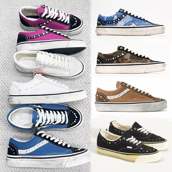 Luxury Pearlized Canvas Shoes New Sneakers For Men Women Pearl Trainers Vintage Sports Casual Shoes Lace Up Walking Shoe 1083 - Fashion Collection - myaceshop