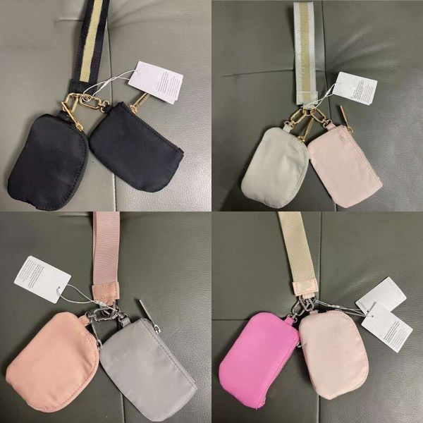 High quality yoga sport keychain mens and womens chain storage coin purse butler key mini lululies bag 02