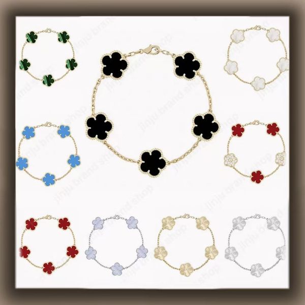 5 flower bracelet designer jewlery designer for women luxury clover bracelet sterling silver jewelry 925 diamond bracelet fashion braclet bracelet wholesale gift
