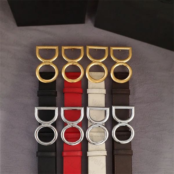 Classic Designer Mens Belt Width 4CM Genuine Leather Belts for Man Woman Smooth Buckle Gold Sliver 4 Colors Cowhide Letter Design - Fashion Accessories - myaceshop