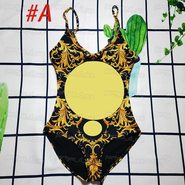 Vintage Printed Womens Swimwear One Piece Diving Surfing Padded Swimsuits Sexy Beach Swimsuits Bathing Suit Fashion Charming Swimsuit