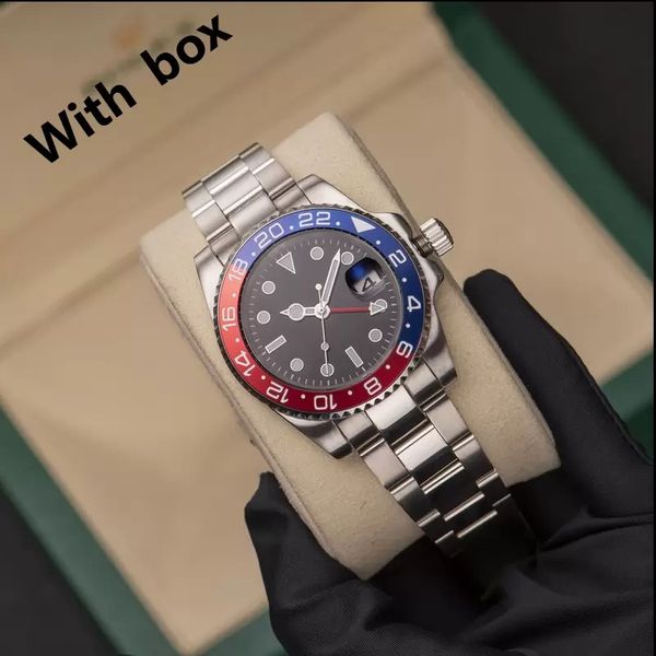 ZDR Mens Watches 40mm Automatic Mechanical Watch Full 904L Stainless Steel Blue Black Ceramic Sapphire Glass WristWatches Super luminous montre de luxe watch - Watches - myaceshop