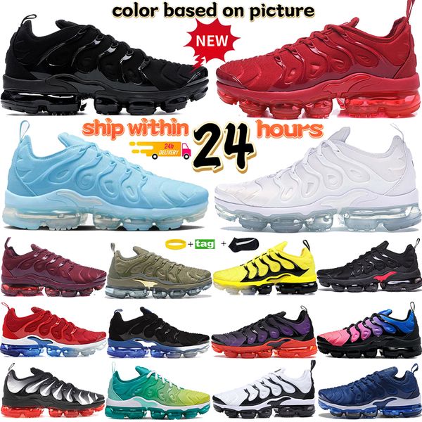 Designer sneakers men Casual Shoes Plus running shoes triple black red white gold mens university blue cherry womens midnight navy Purple womens slides tns trainers - Shoes & Accessories - myaceshop
