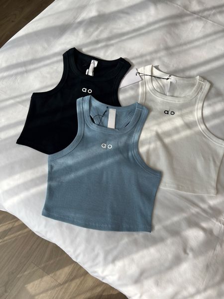 Womens Sports Vest Fashion Knitted Casual Sleeveless Yoga Bra Fitness Running Sports Vest