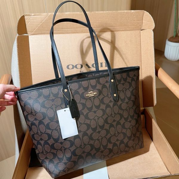 Tote Bag Designer Bag Women's Fashion Classic Shoulder Bag Luxury Handbags Flower Letter Large Capacity Leather Totes Commuting Shopping Bag Casual Tote 01 - Bags, Luggage & Accessories - myaceshop