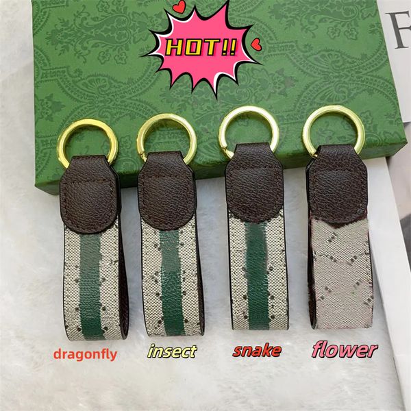 Designer Keychain Two items cheaper Fashion Men Women purse Keychain luxury High Quality Leather Bag Lanyard Gold Plated Key chain Car bag charm with box TOP001