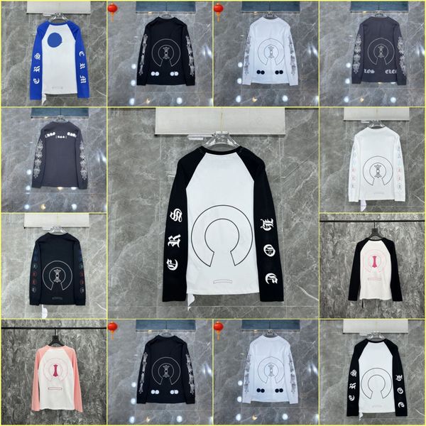 chromelys Hoodie Loose Oversize Tees Apparel Fashion Tops men's Casual Chest Letter Shirt Luxury Street Sleeve Clothes tshirt long sleeve US size S-XL